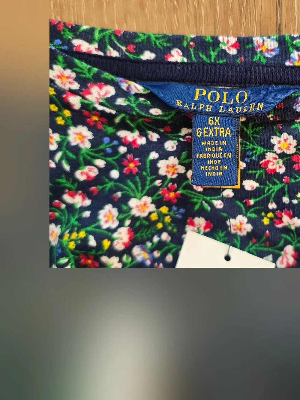 Polo Ralph Lauren Girls Floral Ruffled Cotton Modal Top Size 6X